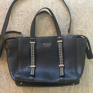 Leather Handbag GUESS Eileen  Studded Satchel Luxury Fashion Streetwear
